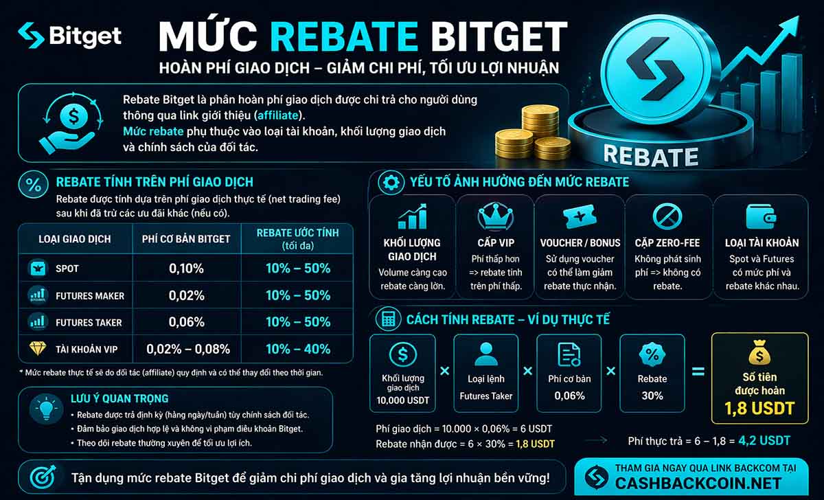 Mức rebate Bitget Mức rebate Bitget